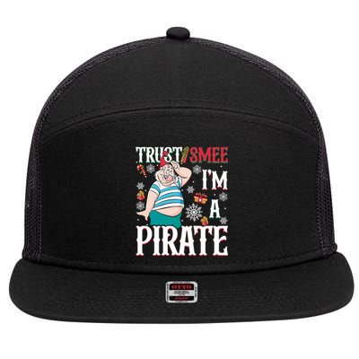 Trust Smee IM A Pirate Mr Smee Santa Christmas Xmas 7 Panel Mesh Trucker Snapback Hat