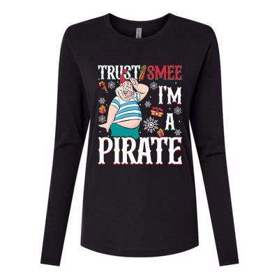 Trust Smee IM A Pirate Mr Smee Santa Christmas Xmas Womens Cotton Relaxed Long Sleeve T-Shirt