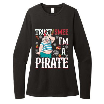 Trust Smee IM A Pirate Mr Smee Santa Christmas Xmas Womens CVC Long Sleeve Shirt