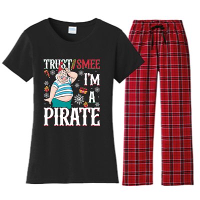 Trust Smee IM A Pirate Mr Smee Santa Christmas Xmas Women's Flannel Pajama Set