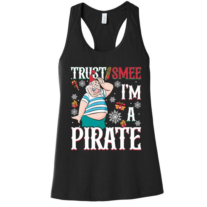 Trust Smee IM A Pirate Mr Smee Santa Christmas Xmas Women's Racerback Tank