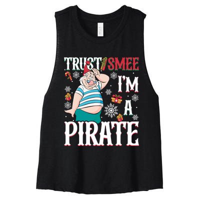 Trust Smee IM A Pirate Mr Smee Santa Christmas Xmas Women's Racerback Cropped Tank