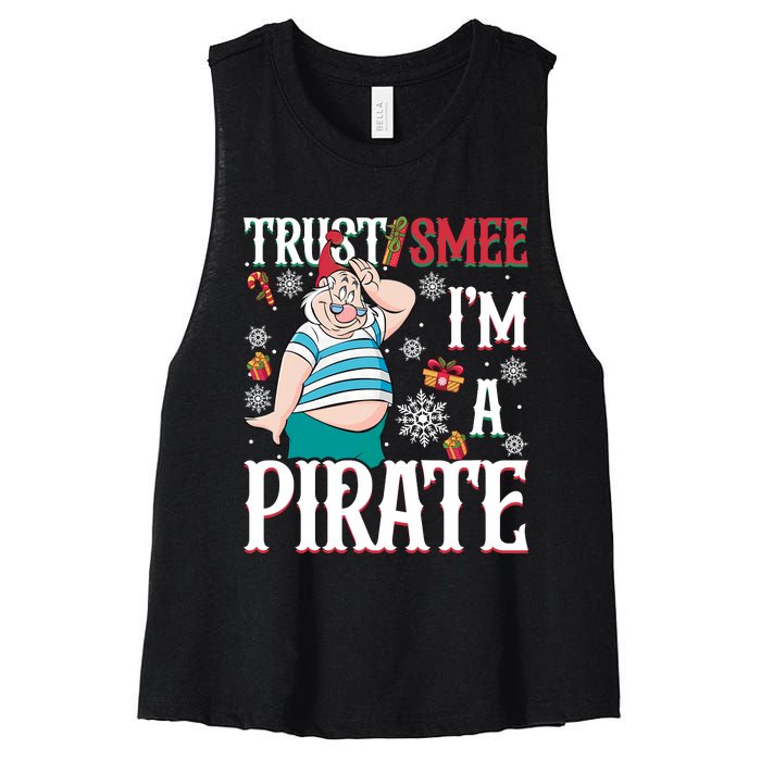 Trust Smee IM A Pirate Mr Smee Santa Christmas Xmas Women's Racerback Cropped Tank