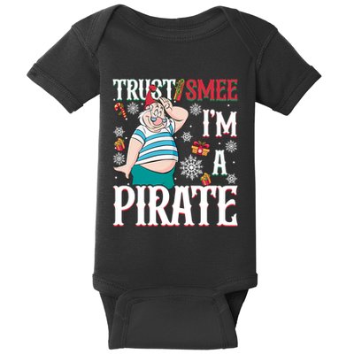 Trust Smee IM A Pirate Mr Smee Santa Christmas Xmas Baby Bodysuit