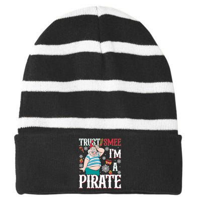 Trust Smee IM A Pirate Mr Smee Santa Christmas Xmas Striped Beanie with Solid Band