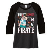 Trust Smee IM A Pirate Mr Smee Santa Christmas Xmas Women's Tri-Blend 3/4-Sleeve Raglan Shirt