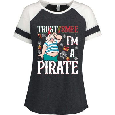 Trust Smee IM A Pirate Mr Smee Santa Christmas Xmas Enza Ladies Jersey Colorblock Tee