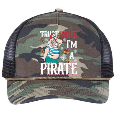 Trust Smee IM A Pirate Mr Smee Santa Christmas Xmas Retro Rope Trucker Hat Cap