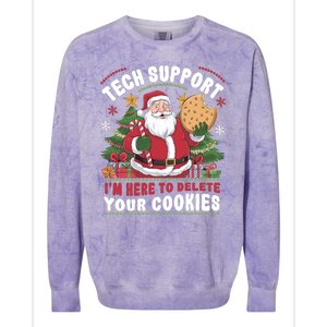 Tech Support IM Here To Delete Your Cookies Colorblast Crewneck Sweatshirt