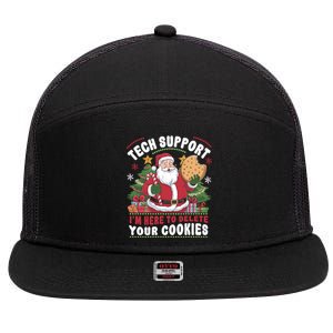 Tech Support IM Here To Delete Your Cookies 7 Panel Mesh Trucker Snapback Hat