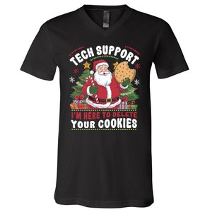 Tech Support IM Here To Delete Your Cookies V-Neck T-Shirt