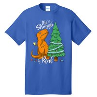 The Struggle Is Real Dinosaur Trex Christmas Tree Xmas Funny  Tall T-Shirt