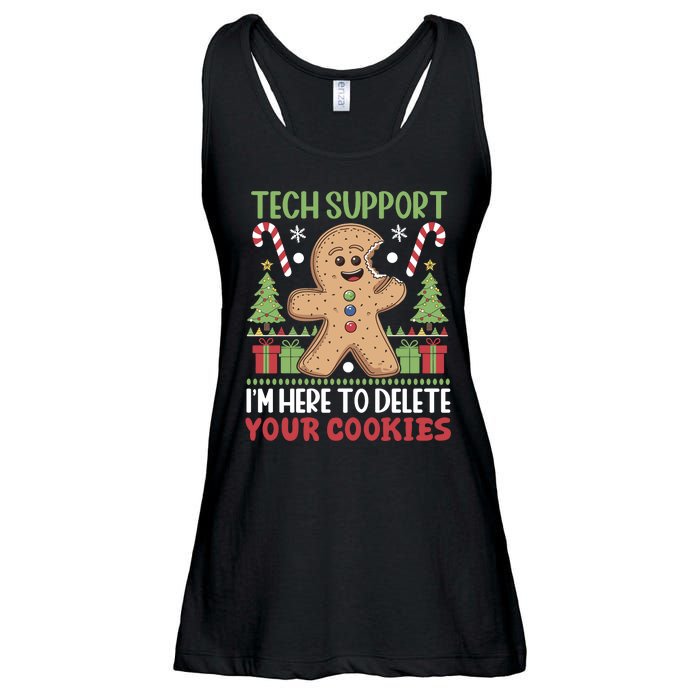 Tech Support I'M Here To Delete Your Cookies Ladies Essential Flowy Tank