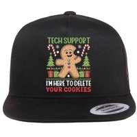 Tech Support I'M Here To Delete Your Cookies Flat Bill Trucker Hat