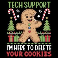 Tech Support I'M Here To Delete Your Cookies Flat Bill Trucker Hat