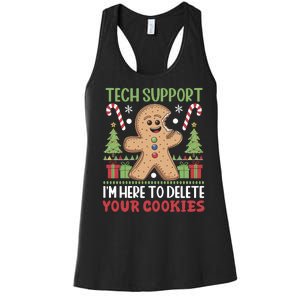 Tech Support I'M Here To Delete Your Cookies Women's Racerback Tank