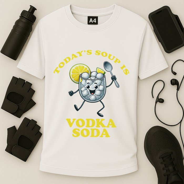 TodayS Soup Is Vodka Soda Cooling Performance Crew T-Shirt