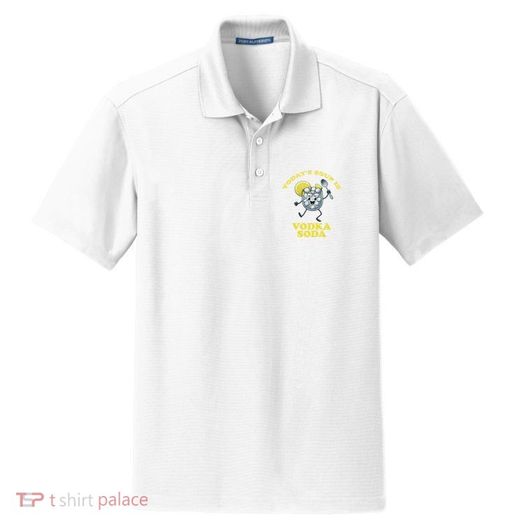TodayS Soup Is Vodka Soda Dry Zone Grid Polo