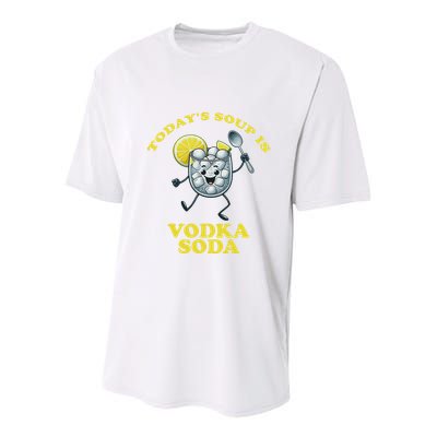 TodayS Soup Is Vodka Soda Youth Performance Sprint T-Shirt