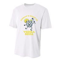 TodayS Soup Is Vodka Soda Youth Performance Sprint T-Shirt