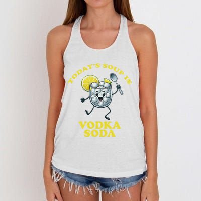 TodayS Soup Is Vodka Soda Women's Knotted Racerback Tank