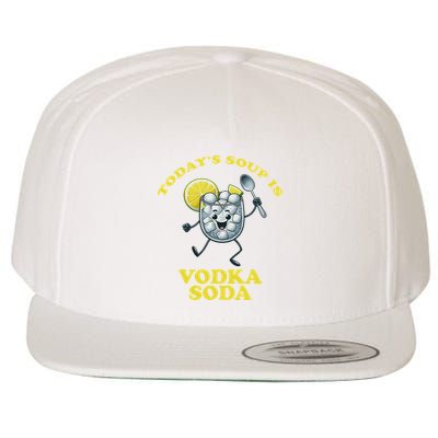 TodayS Soup Is Vodka Soda Wool Snapback Cap