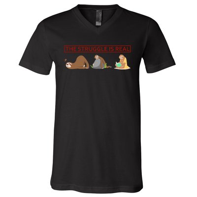 The Struggle Is Real V-Neck T-Shirt