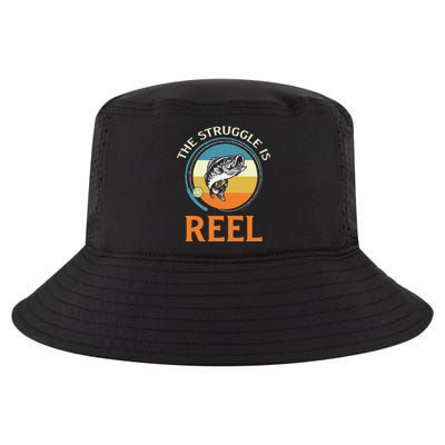 The Struggle Is Reel Bass Fishing Cool Comfort Performance Bucket Hat