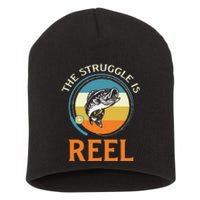 The Struggle Is Reel Bass Fishing Short Acrylic Beanie