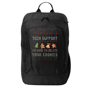 Tech Support IM Here To Delete Your Cookies Christmas Xmas Gift City Backpack