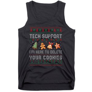 Tech Support IM Here To Delete Your Cookies Christmas Xmas Gift Tank Top