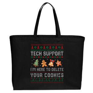 Tech Support IM Here To Delete Your Cookies Christmas Xmas Gift Cotton Canvas Jumbo Tote