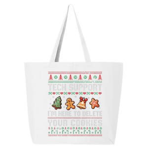 Tech Support IM Here To Delete Your Cookies Christmas Xmas Gift 25L Jumbo Tote