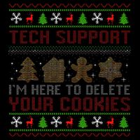 Tech Support IM Here To Delete Your Cookies Christmas Xmas Drawstring Bag