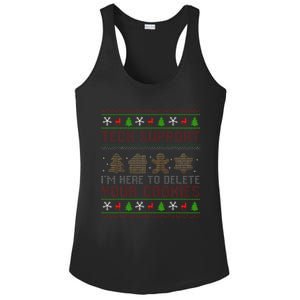 Tech Support IM Here To Delete Your Cookies Christmas Xmas Ladies PosiCharge Competitor Racerback Tank