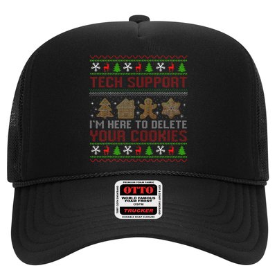 Tech Support IM Here To Delete Your Cookies Christmas Xmas Trucker Hat