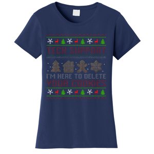 Tech Support IM Here To Delete Your Cookies Christmas Xmas Women's T-Shirt