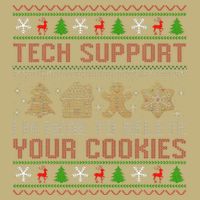 Tech Support IM Here To Delete Your Cookies Christmas Xmas Button