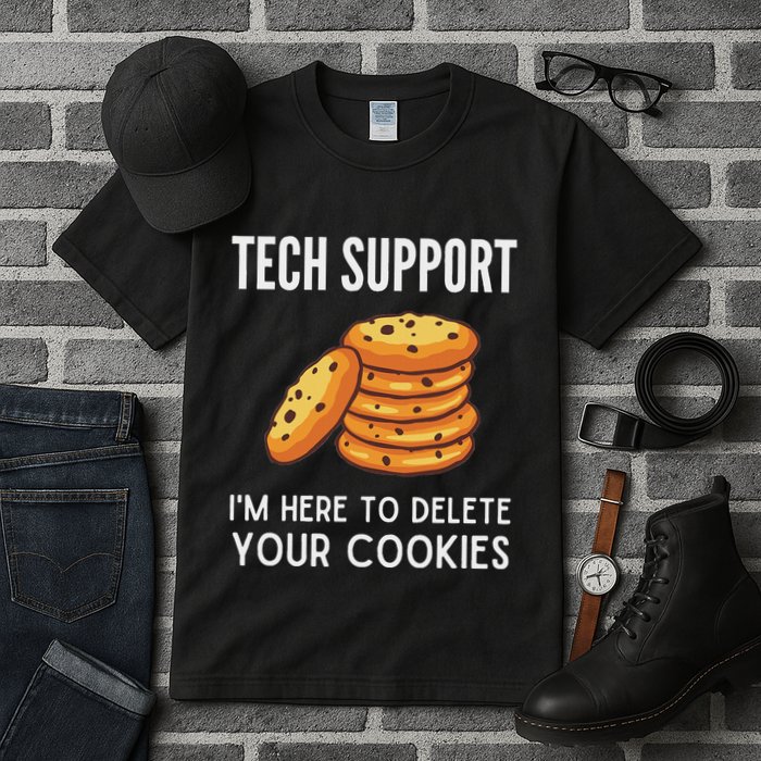 Tech Support IM Here To Delete Your Cookies Tech Support Tall T-Shirt