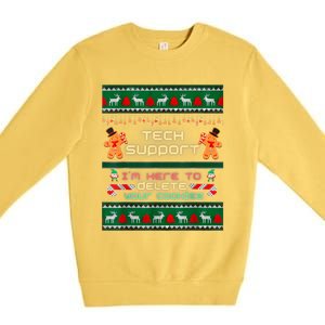 Tech Support IM Here To Delete Your Cookies Christmas Xmas Premium Crewneck Sweatshirt