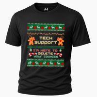 Tech Support IM Here To Delete Your Cookies Christmas Xmas Cooling Performance Crew T-Shirt