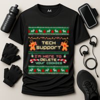Tech Support IM Here To Delete Your Cookies Christmas Xmas Cooling Performance Crew T-Shirt