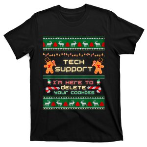 Tech Support IM Here To Delete Your Cookies Christmas Xmas T-Shirt