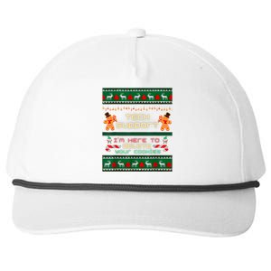 Tech Support IM Here To Delete Your Cookies Christmas Xmas Snapback Five-Panel Rope Hat