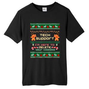 Tech Support IM Here To Delete Your Cookies Christmas Xmas Tall Fusion ChromaSoft Performance T-Shirt