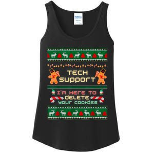 Tech Support IM Here To Delete Your Cookies Christmas Xmas Ladies Essential Tank