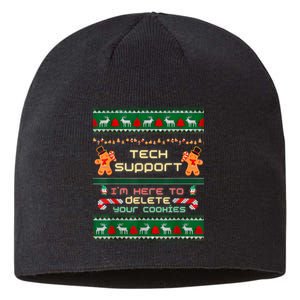 Tech Support IM Here To Delete Your Cookies Christmas Xmas Sustainable Beanie