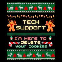 Tech Support IM Here To Delete Your Cookies Christmas Xmas 16 in Basic Backpack