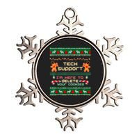 Tech Support IM Here To Delete Your Cookies Christmas Xmas Metallic Star Ornament