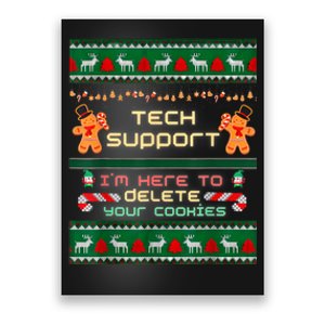 Tech Support IM Here To Delete Your Cookies Christmas Xmas Poster